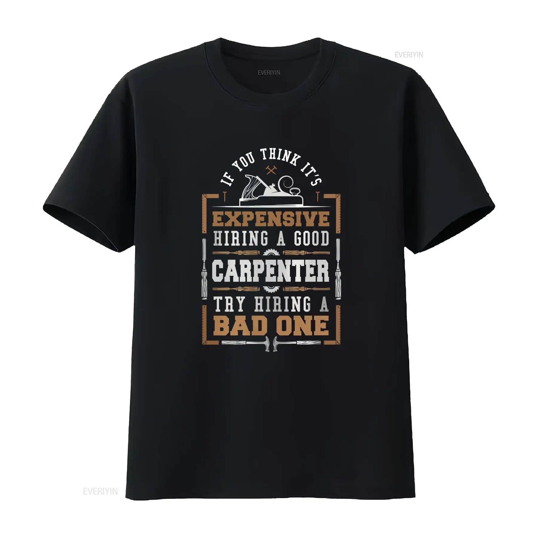 Woodworking Union - T-shirt da carpentiere divertente, vintage, lavata,