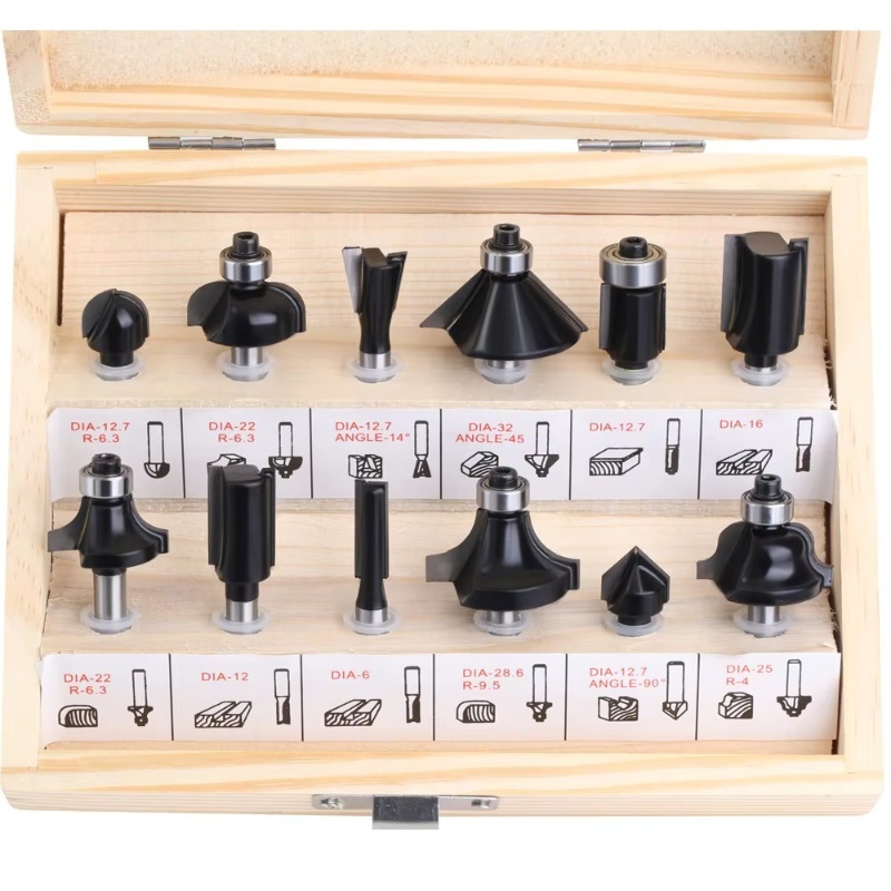 Woodworking Usa - Set di 12 frese per router