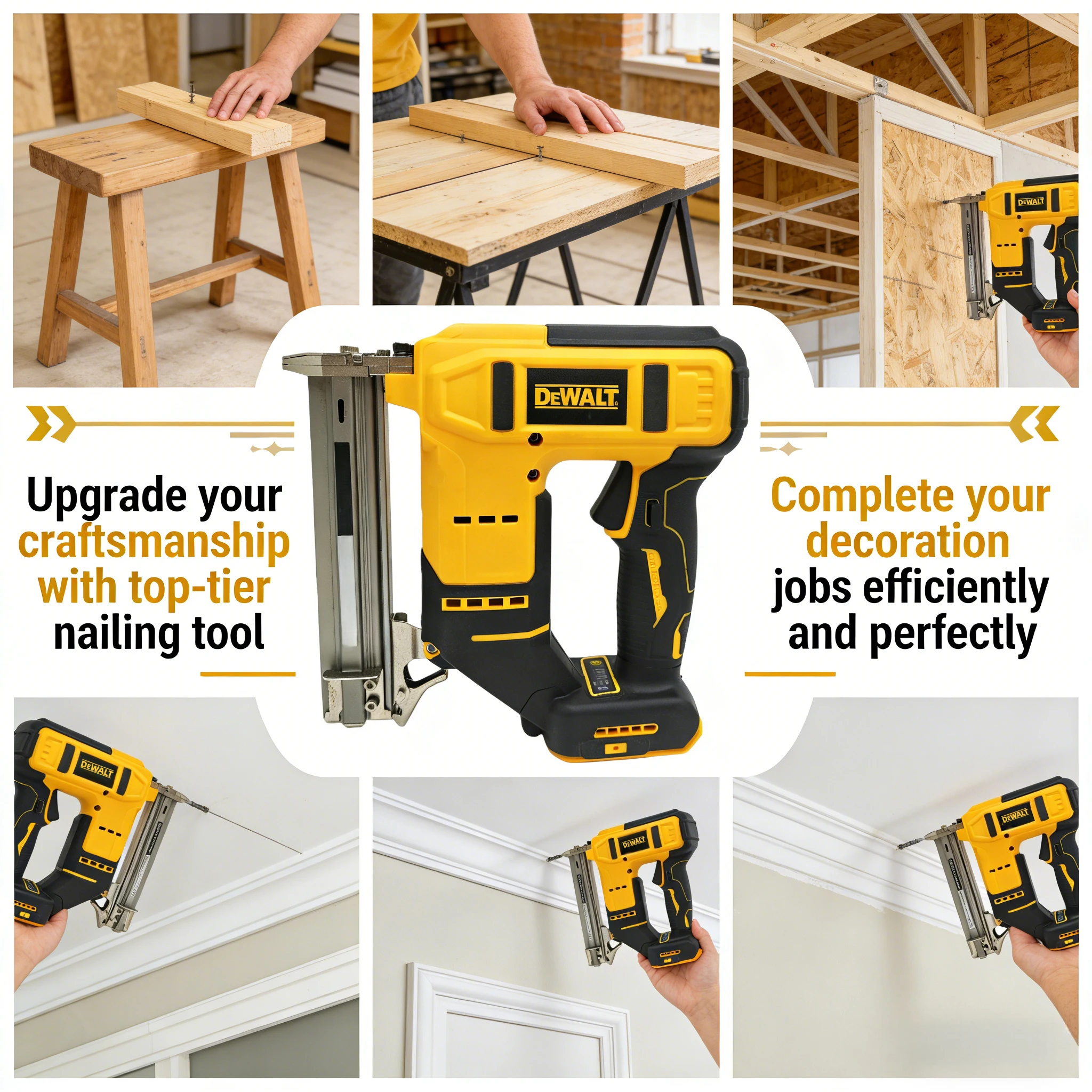 Woodworking Nail Gun - DEWALT Chiodatrice Compatta a Batteria Calibro