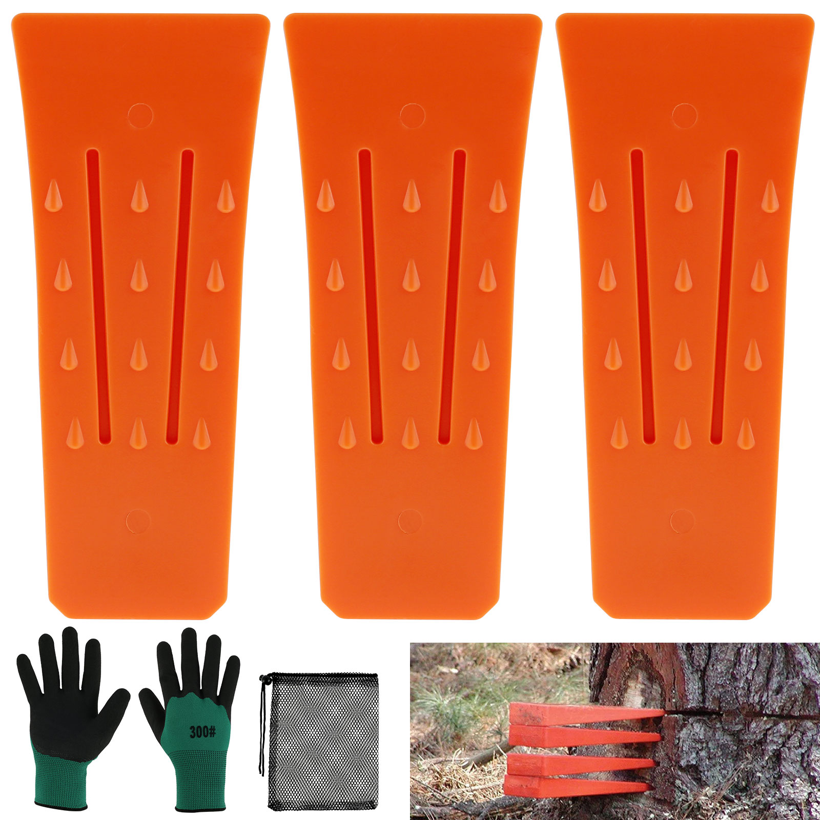 Woodworking Gloves - Cunei da taglio per alberi da