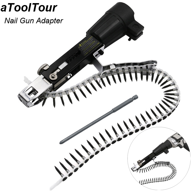 Woodworking Nail Gun - Trapano elettrico Adpater automatico vite catena
