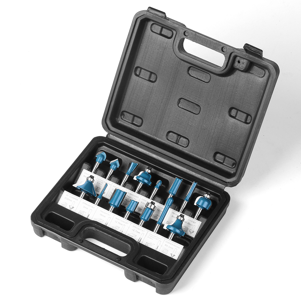 15 pz 1/4 Gambo Router Bit Set - Woodworking Usa recensione e prezzo